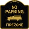 Signmission Designer Series-No Parking Fire Zone With Fire Truck Graphic, 18" x 18", BG-1818-9951 A-DES-BG-1818-9951 - alternate 1